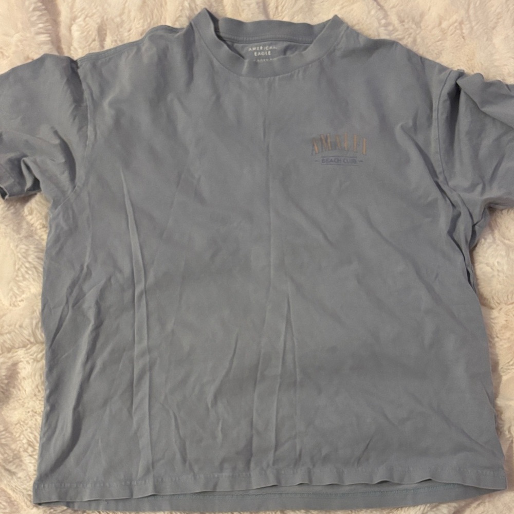 American Eagle Outfitters Blue Amalfi Coast Graphic Tee